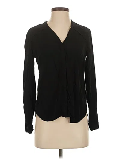 Pre-owned Splendid Long Sleeve Blouse In Black