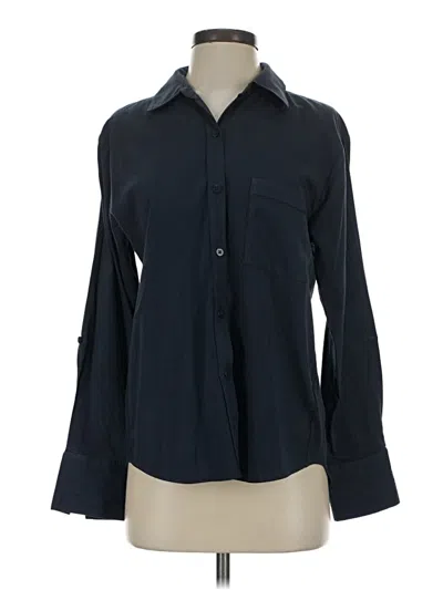 Pre-owned Splendid Long Sleeve Blouse In Black