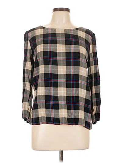 Pre-owned Splendid Long Sleeve Blouse In Black