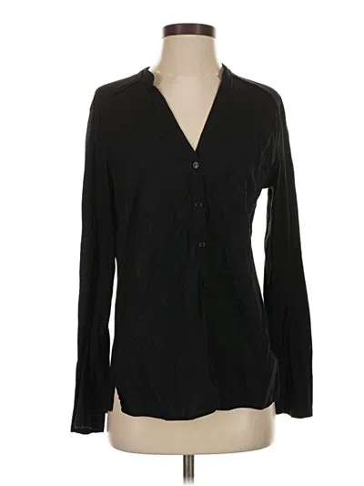 Pre-owned Splendid Long Sleeve Blouse In Black