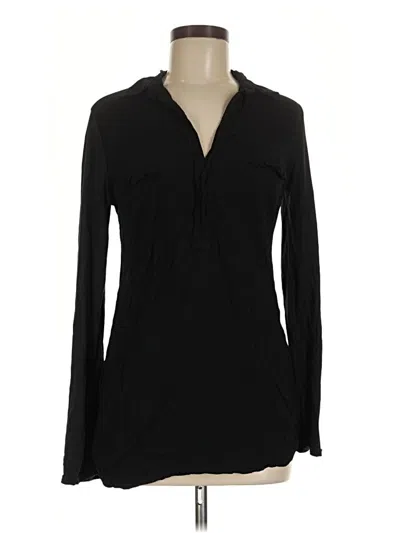Pre-owned Splendid Long Sleeve Blouse In Black