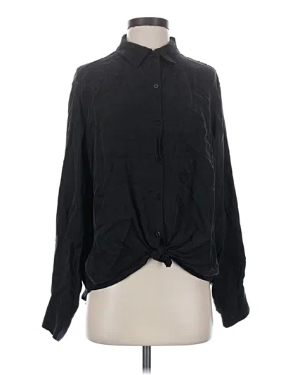 Pre-owned Splendid Long Sleeve Blouse In Black