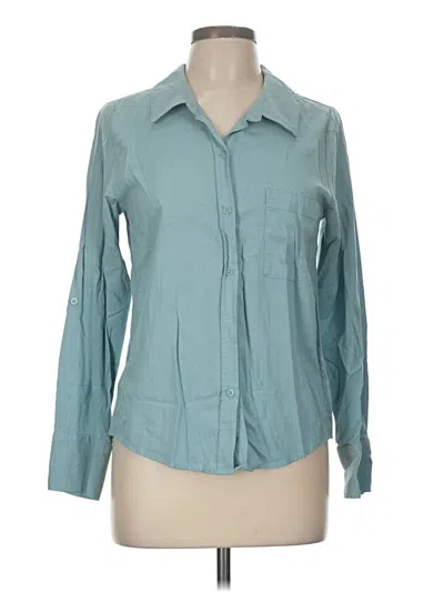 Pre-owned Splendid Long Sleeve Blouse In Blue