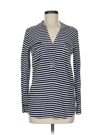 Pre-owned Splendid Long Sleeve Blouse In Blue
