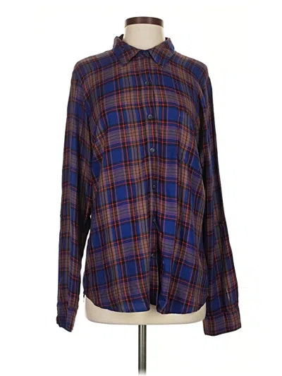 Pre-owned Splendid Long Sleeve Blouse In Blue