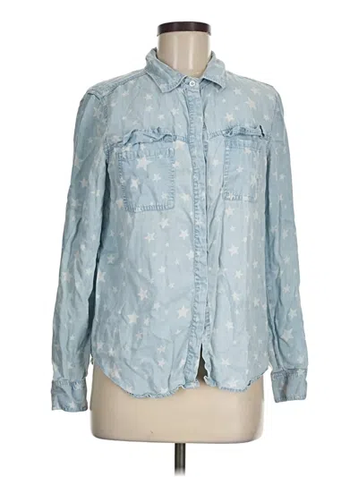 Pre-owned Splendid Long Sleeve Blouse In Blue