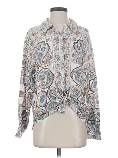 Pre-owned Splendid Long Sleeve Blouse In Blue