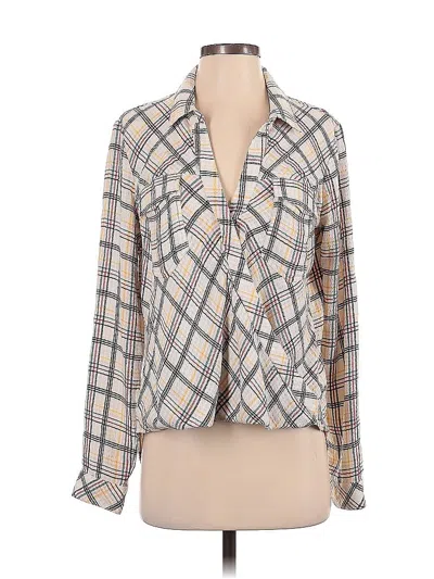 Pre-owned Splendid Long Sleeve Blouse In Brown