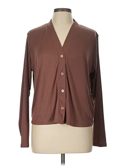 Pre-owned Splendid Long Sleeve Blouse In Brown