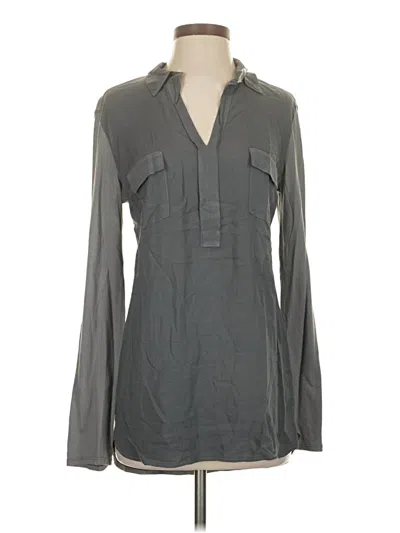 Pre-owned Splendid Long Sleeve Blouse In Gray