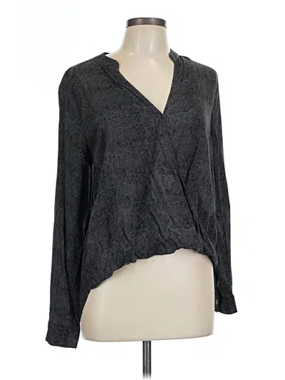 Pre-owned Splendid Long Sleeve Blouse In Gray