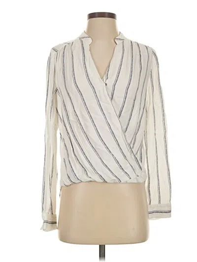 Pre-owned Splendid Long Sleeve Blouse In Ivory