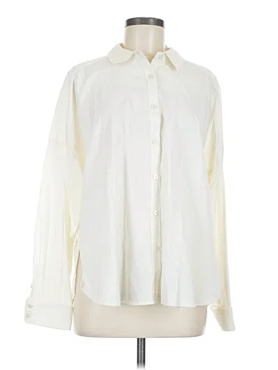 Pre-owned Splendid Long Sleeve Blouse In Ivory