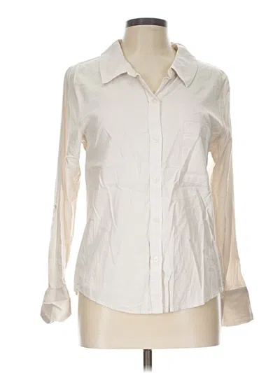 Pre-owned Splendid Long Sleeve Blouse In Ivory