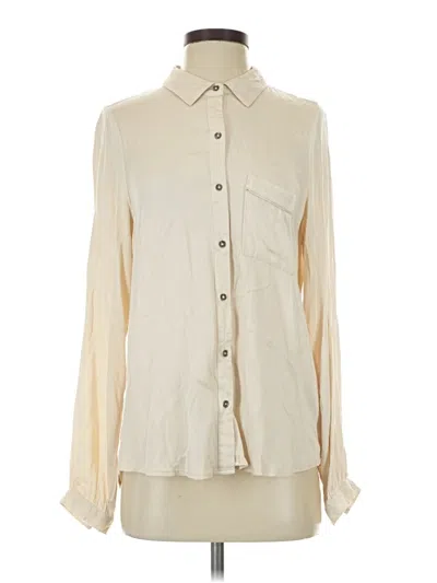 Pre-owned Splendid Long Sleeve Blouse In Ivory