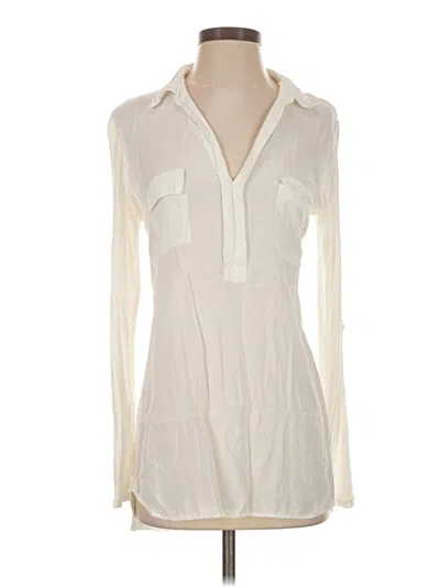 Pre-owned Splendid Long Sleeve Blouse In Ivory