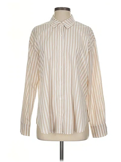 Pre-owned Splendid Long Sleeve Blouse In Ivory
