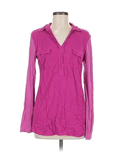 Pre-owned Splendid Long Sleeve Blouse In Pink