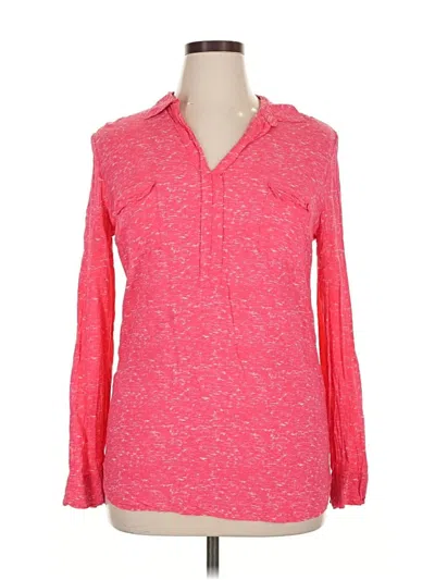 Pre-owned Splendid Long Sleeve Blouse In Pink