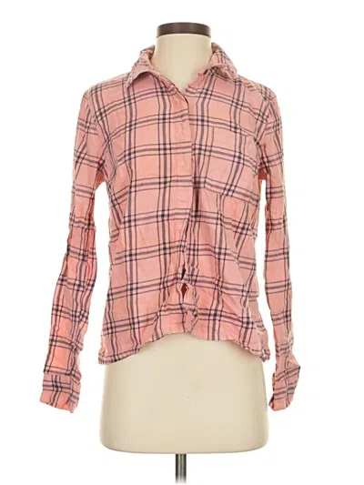 Pre-owned Splendid Long Sleeve Blouse In Pink