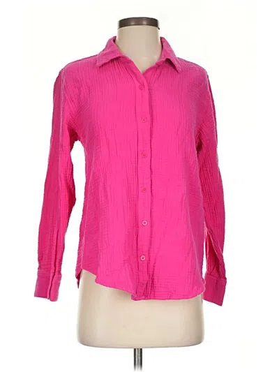 Pre-owned Splendid Long Sleeve Blouse In Pink