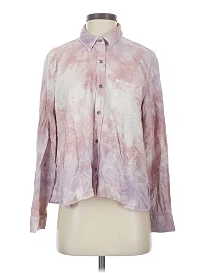 Pre-owned Splendid Long Sleeve Blouse In Pink