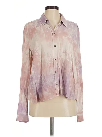 Pre-owned Splendid Long Sleeve Blouse In Pink