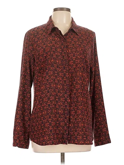 Pre-owned Splendid Long Sleeve Blouse In Red