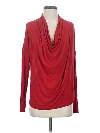 Pre-owned Splendid Long Sleeve Blouse In Red