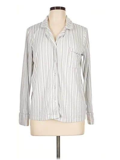 Pre-owned Splendid Long Sleeve Blouse In Silver