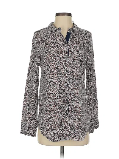 Pre-owned Splendid Long Sleeve Blouse In White