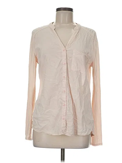 Pre-owned Splendid Long Sleeve Blouse In White