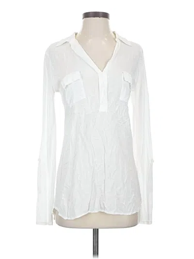 Pre-owned Splendid Long Sleeve Blouse In White