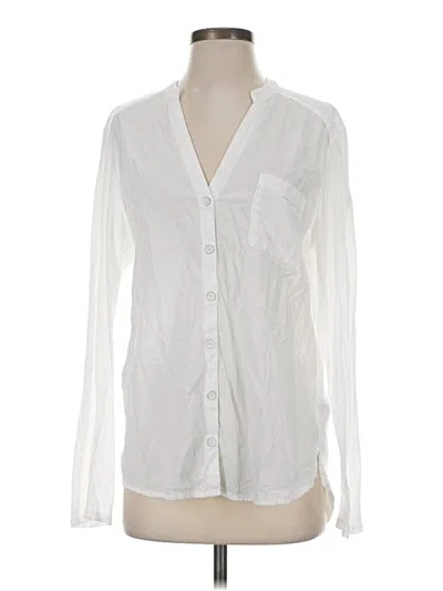 Pre-owned Splendid Long Sleeve Blouse In White
