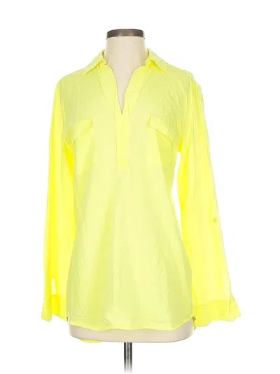 Pre-owned Splendid Long Sleeve Blouse In Yellow