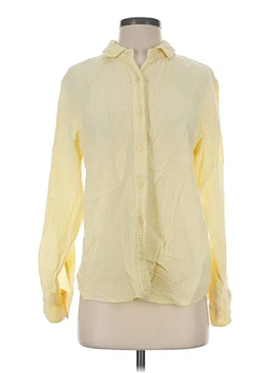 Pre-owned Splendid Long Sleeve Blouse In Yellow