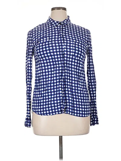 Pre-owned Splendid Long Sleeve Button Down Shirt In Blue