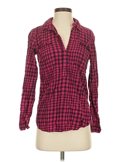 Pre-owned Splendid Long Sleeve Button Down Shirt In Pink