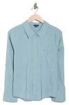 Splendid Long Sleeve Button-up Shirt In Blue