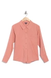 Splendid Long Sleeve Button-up Shirt In Pink