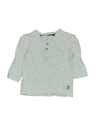 Pre-owned Splendid Babies' Long Sleeve Henley In Gray