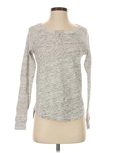 Pre-owned Splendid Long Sleeve Henley Shirt In Gray