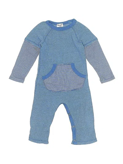Pre-owned Splendid Babies' Long Sleeve Onesie In Blue