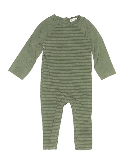Pre-owned Splendid Babies' Long Sleeve Onesie In Green