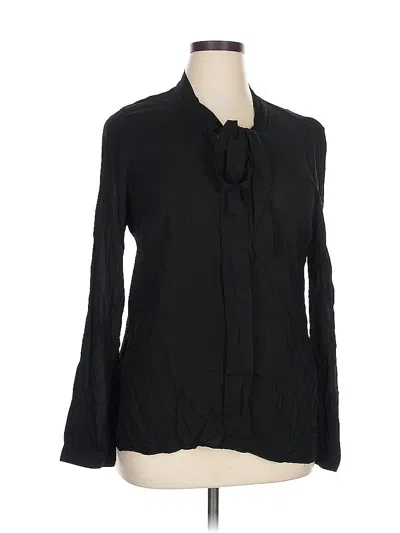 Splendid Long Sleeve Polo Shirt In Black