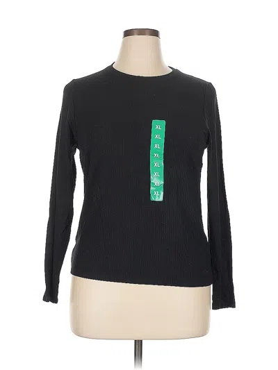 Pre-owned Splendid Long Sleeve T-shirt In Black