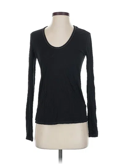 Pre-owned Splendid Long Sleeve T-shirt In Black