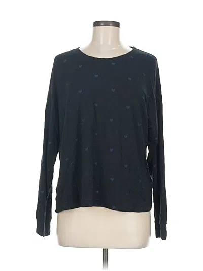 Pre-owned Splendid Long Sleeve T-shirt In Black
