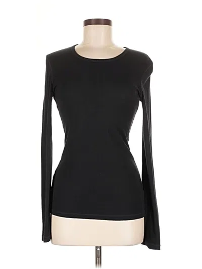 Pre-owned Splendid Long Sleeve T-shirt In Black