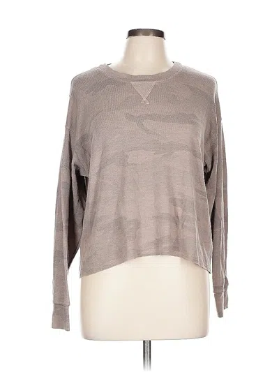 Pre-owned Splendid Long Sleeve T-shirt In Gray